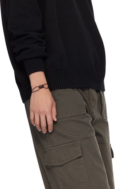 Armbånd Off-White Rubber Bracelet With Metal Clasp Sort | OMOA10AC99MET0011010, 2