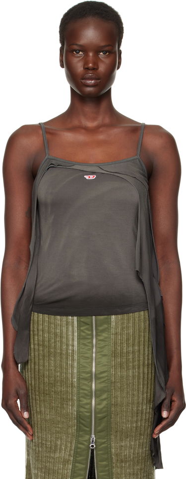 Tanktop Diesel T-Malo Distressed Tank Top Grå | A14067 0IPAL, 0
