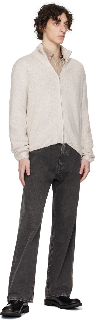 Sweater OUR LEGACY Our Legacy Float Funnel Zip Cardigan Beige | M2253FO, 3