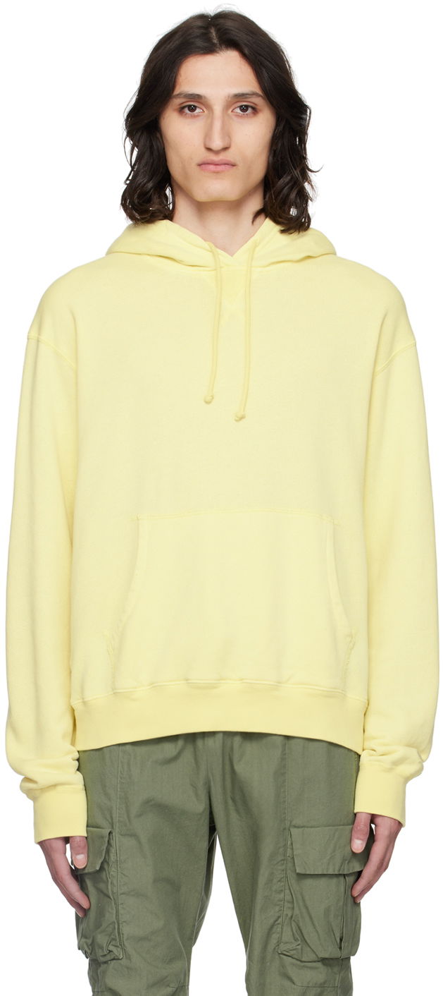 Sweatshirt John Elliott Vintage Fleece Hoodie Gul | B273D53112A