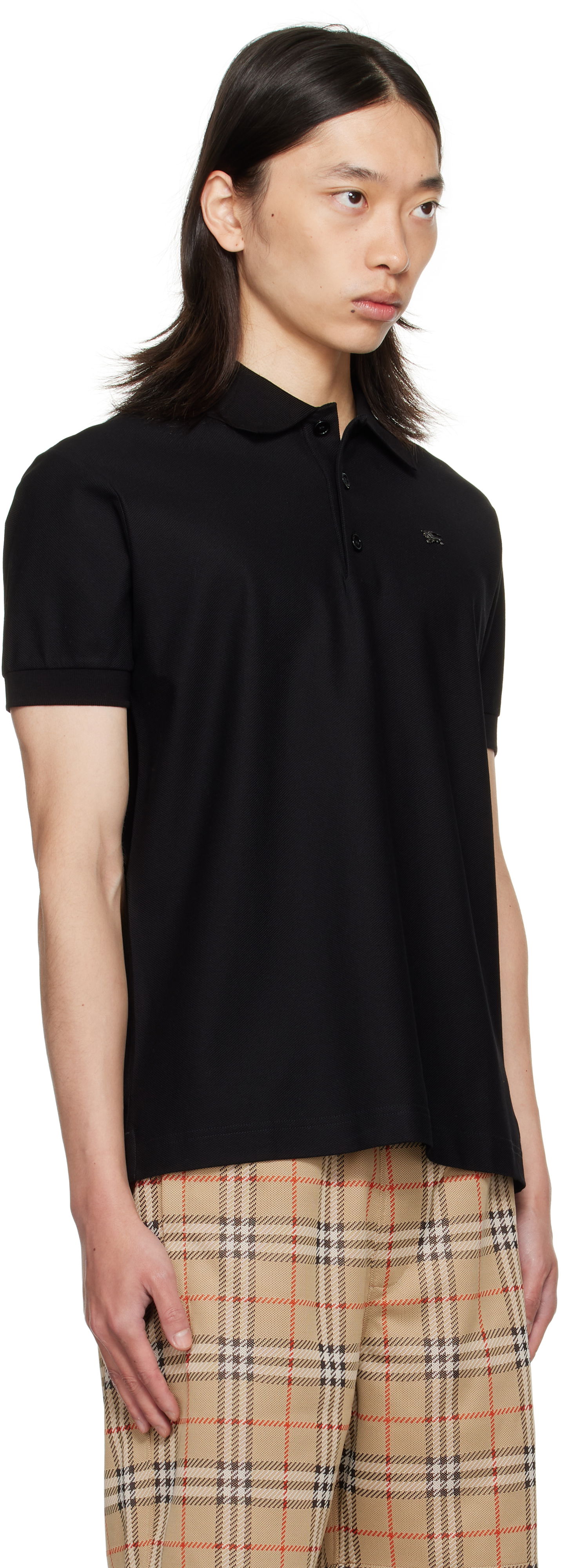 Polo skjorte Burberry Burberry EKD Cotton Polo Sort | 8116183, 1
