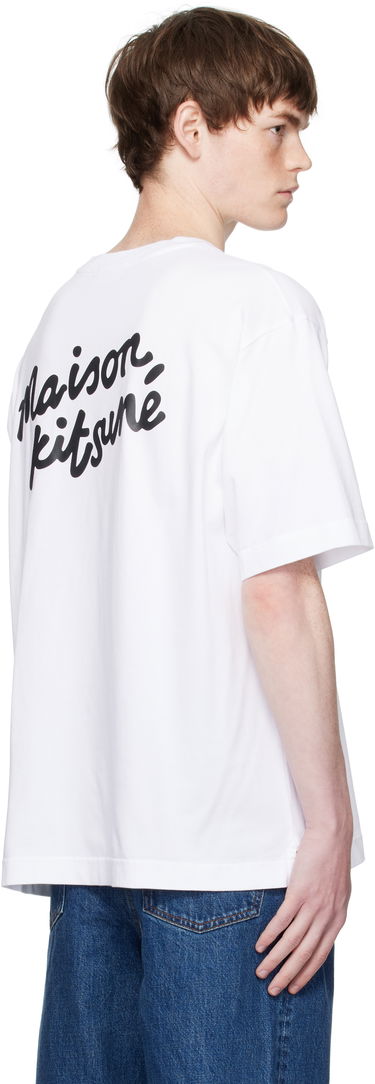 T-shirt MAISON KITSUNÉ Maison Kitsuné Handwriting Oversized T-Shirt Hvid | PM00110KJ0119, 2