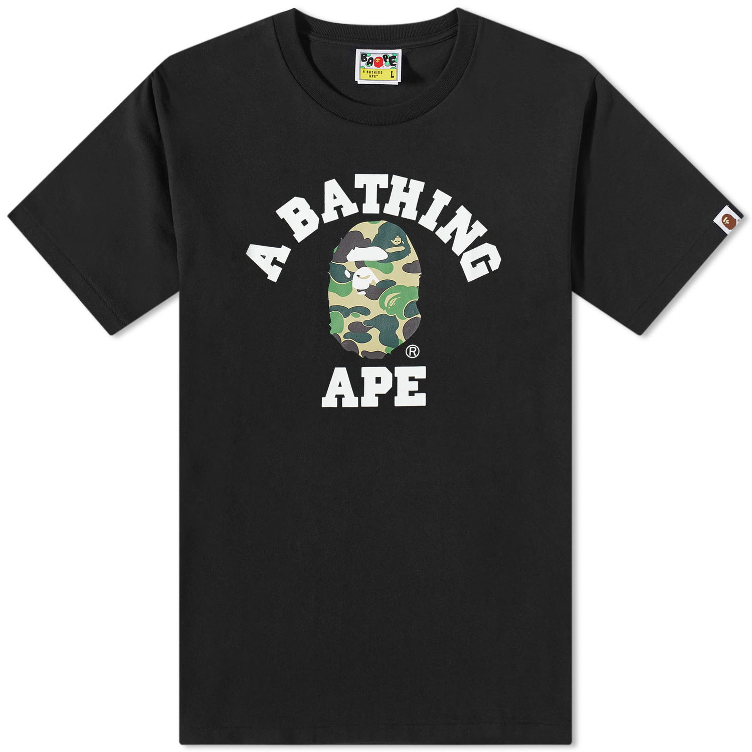 T-shirt BAPE Abc Camo College T-Shirt Sort | 001TEJ801008M-BLG, 0