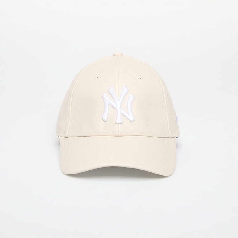 Kasket New Era New Era MLB Crinkled PU 9FORTY New York Yankees Adjustable Cap Beige | 60595393