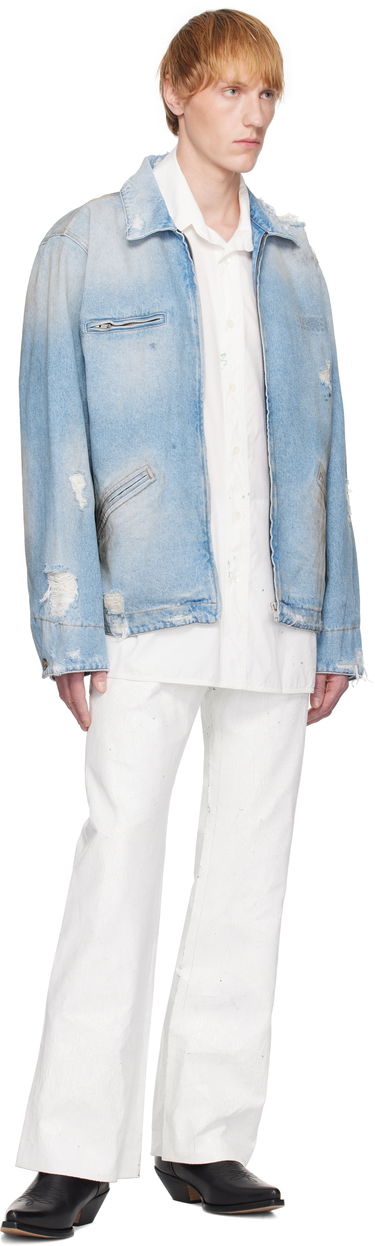 Jakke Maison Margiela MM6 Maison Margiela Distressed Denim Jacket Blå | SH2AM0030 M30018, 3