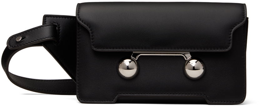 Taljetaske Marni Marni Leather Trunkaroo Crossbody Bag Sort | MUMQ0022U0 P6948