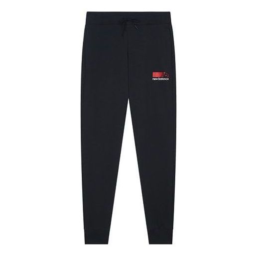 Joggingbukser New Balance Logo Print Track Pants Mørkeblå | MP13900-BK
