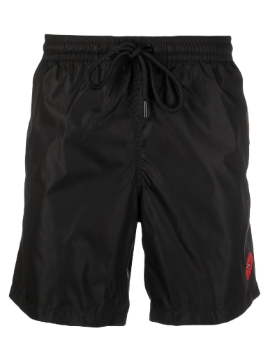 Badetøj Moncler x Marvel Spider Man Logo-Patch Swim Shorts Sort | H20912C0000253326999