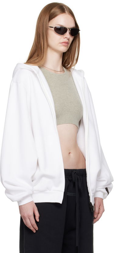 Sweatshirt Fear of God ESSENTIALS 90s Fleece Zip-Up Hoodie Hvid | 192SP257444FW, 1