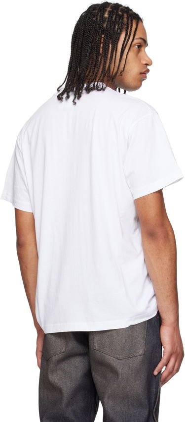 T-shirt Versace Versace Jeans Couture Logo Collar Pocket T-Shirt Hvid | E78GAHE03_ECJ00E, 2