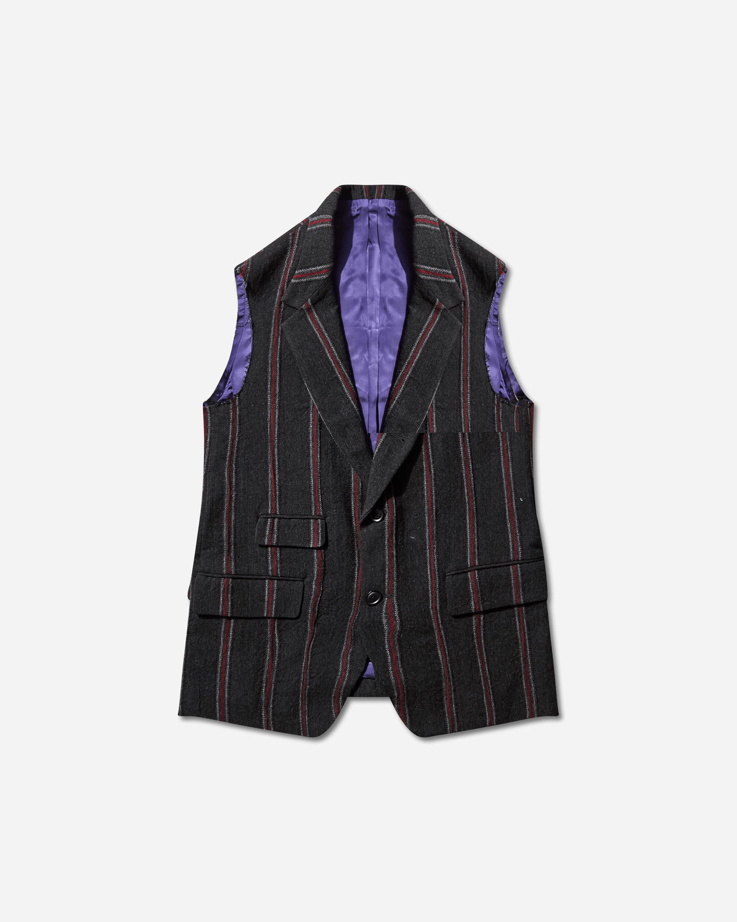 Vest Needles Striped Tweed Sleeveless Jacket Flerfarvet | RW133 GREY, 1