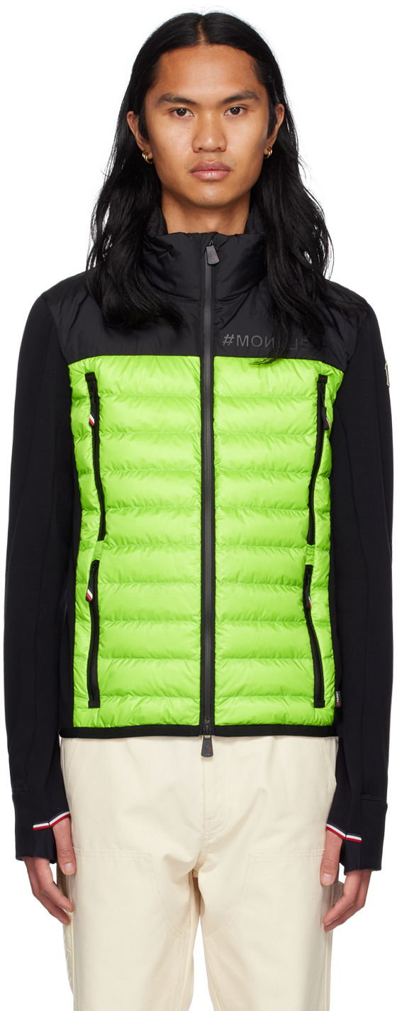 Puffer jakke Moncler Grenoble Black & Green Paneled Down Grøn | H20978G00015809HT, 0