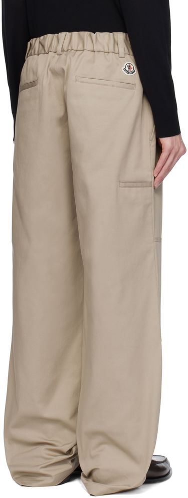 Bukser Moncler Moncler Cotton Gabardine Trousers Beige | K10912A0000657583, 2