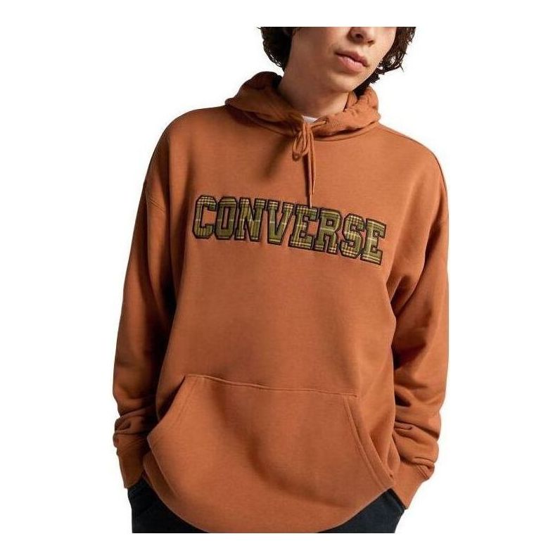 Sweatshirt Converse All Star Logo Namesake Hoodie Brun | 10025629-A03, 0