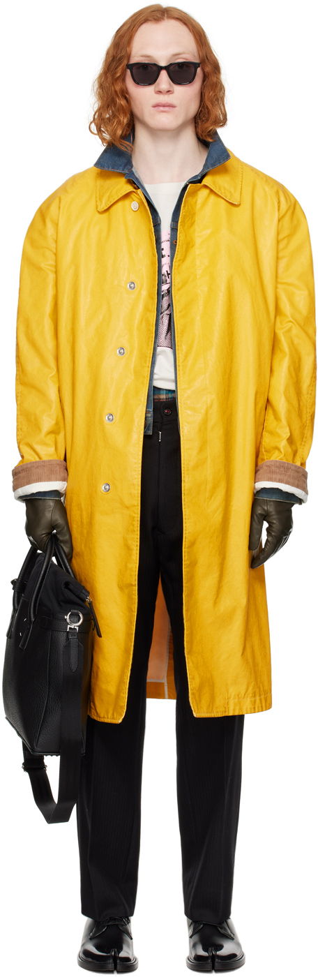 Frakker Maison Margiela Smudge Trench Coat Gul | S50AH0130 S48398