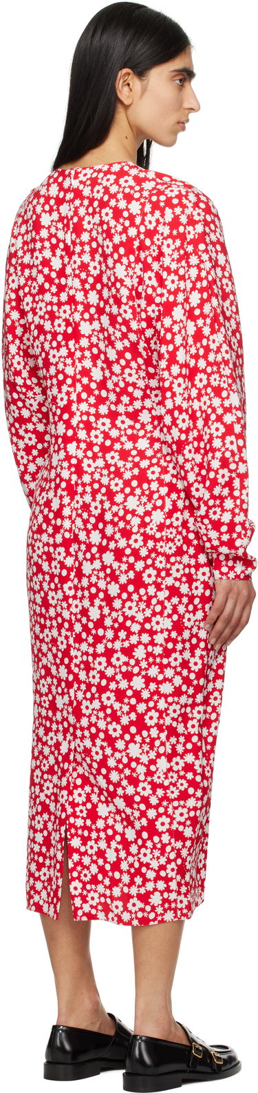 Kjole Marni Marni Pop Fields Midi Dress Rød | ABMA1360S0 UTVA45, 2