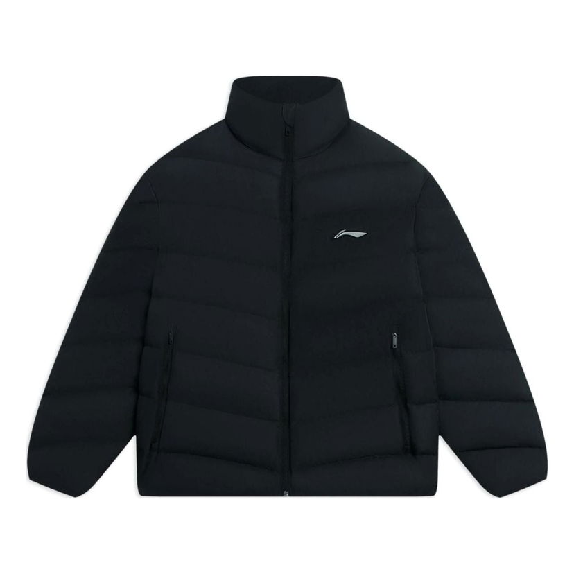 Puffer jakke Li-Ning Essential Logo Down Jacket Sort | AYMS267-1