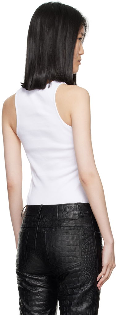 Tanktop Blumarine Crystal-Cut Logo Tank Top Hvid | A422T076A, 2