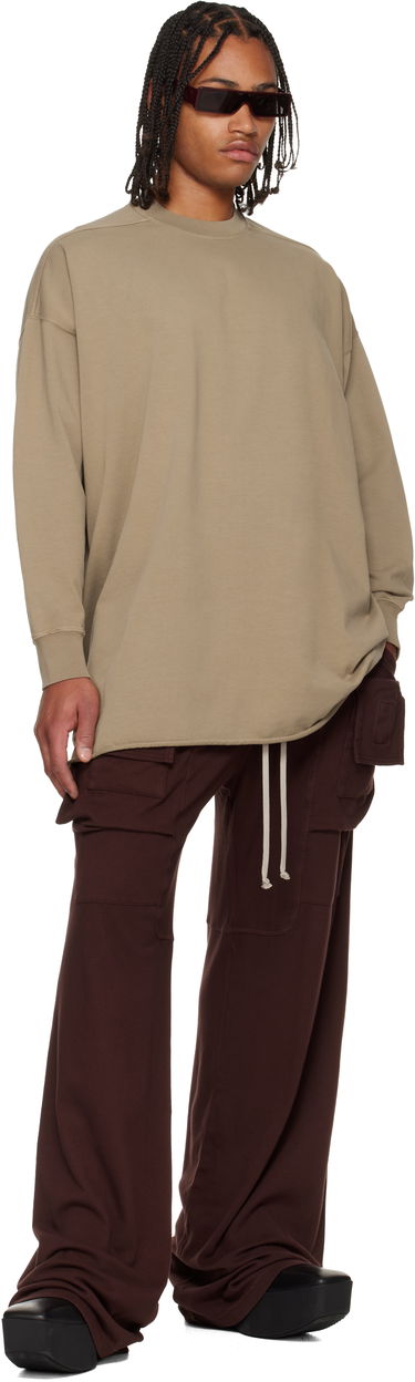 Sweatshirt Rick Owens DRKSHDW Concordians Tommy LS Sweatshirt Beige | DU02E7292 RIGP, 3