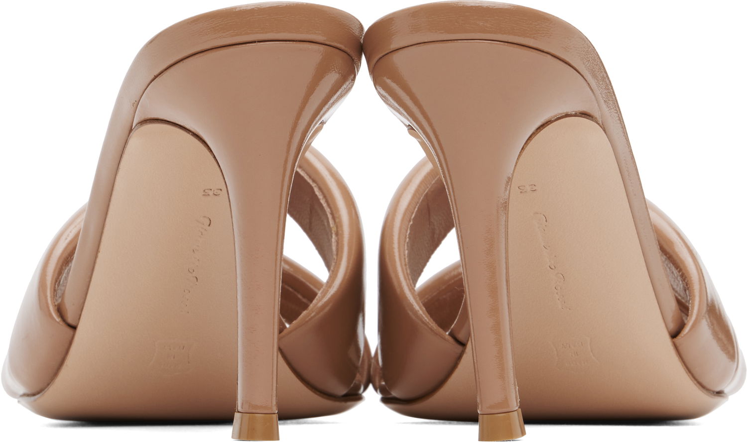 Sneakers og sko Gianvito Rossi Amour Twisted Strap Heeled Sandals Beige | G10012-85RIC-NUI, 1
