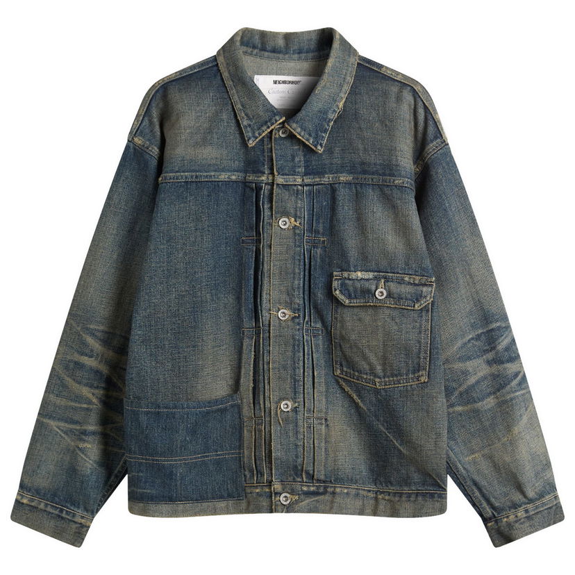 Jakke Neighborhood Savage Denim Type-1 Jacket Blå | 252XBNH-JKM02-IND