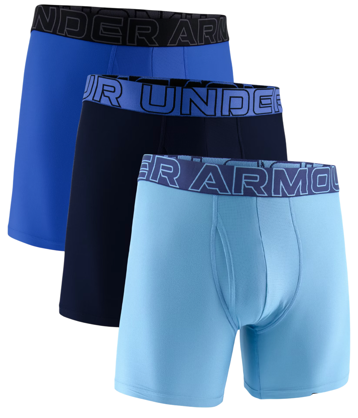 Boksere Under Armour Under Armour SOLID 6in 3-Pack Boxer Shorts Turkis | 1383878-418, 0