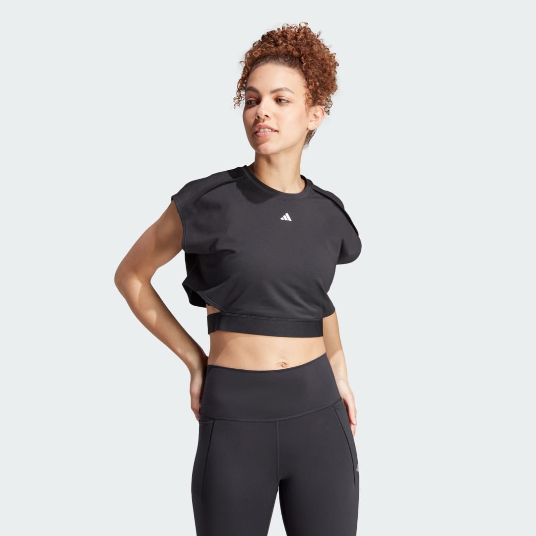 Tanktop adidas Originals AEROREADY Crop Tank Top Sort | IA1034, 0