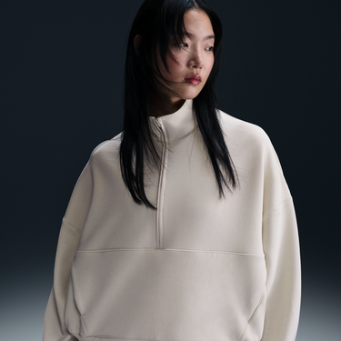 Sweater Nike Nike 24.7 Impossibly Soft Dri-FIT Relaxed Half-Zip Top Hvid | HQ8188-104, 1