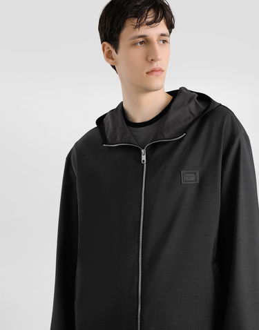 Jakke Dolce & Gabbana Dolce & Gabbana Wool Canvas Hooded Jacket Sort | G9BSQTFURK8N0542, 3
