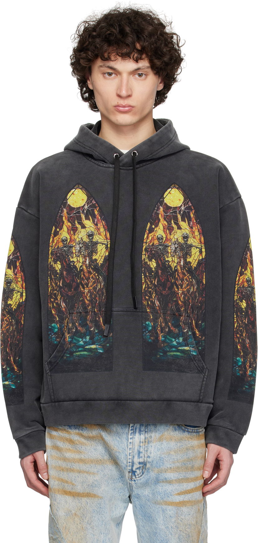 Sweatshirt Who Decides War Who Decides War Anvil Print Hoodie Sort | 1110020030SS25