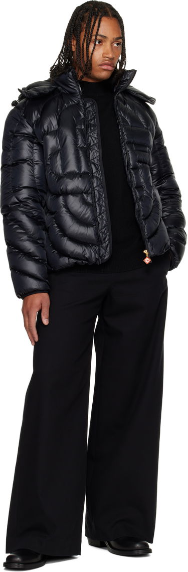 Puffer jakke Casablanca Monogram Quilted Nylon Down Puffer Jacket Sort | M-AW25-OT-140-01, 3