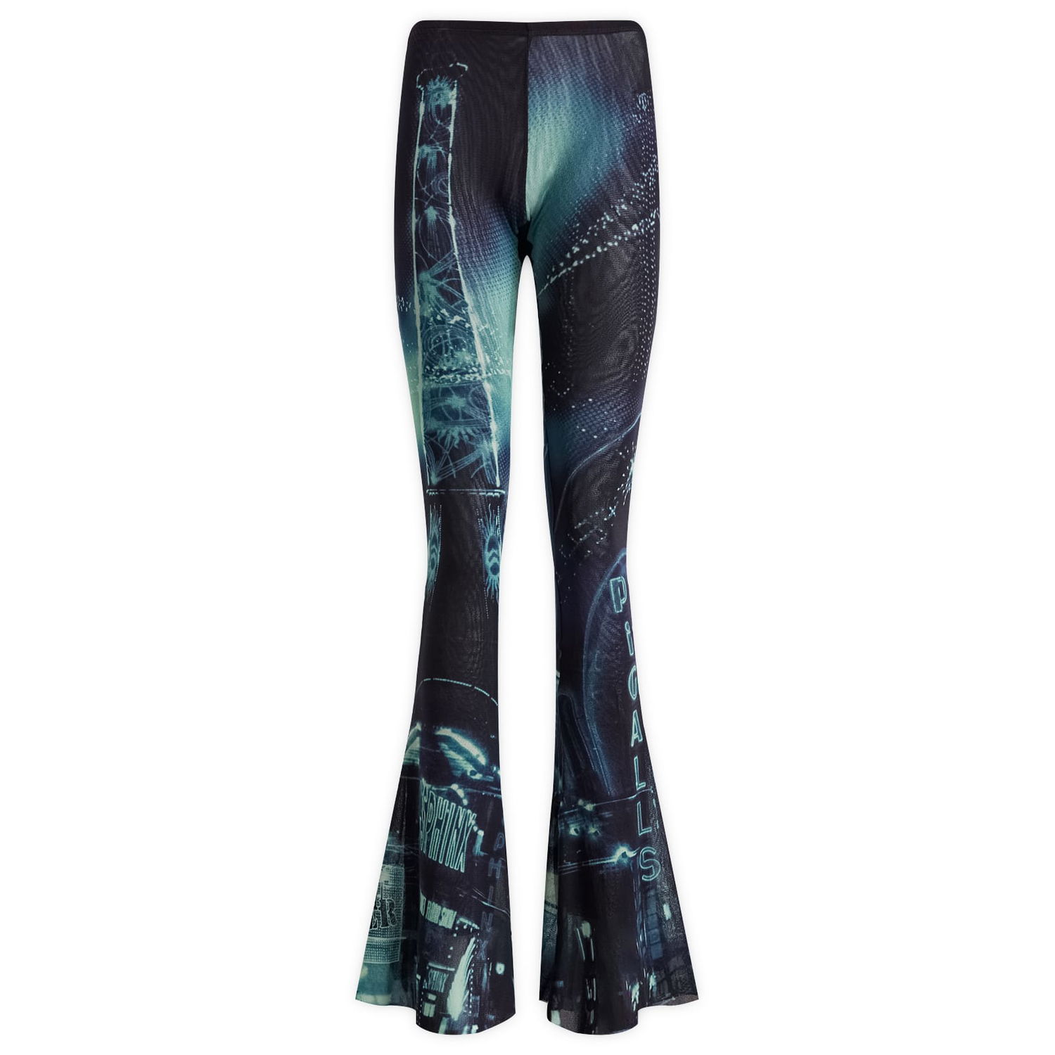 Leggings Jean Paul Gaultier Pigalle Print Mesh Trousers Sort | 2430FPA157T55259560100, 0