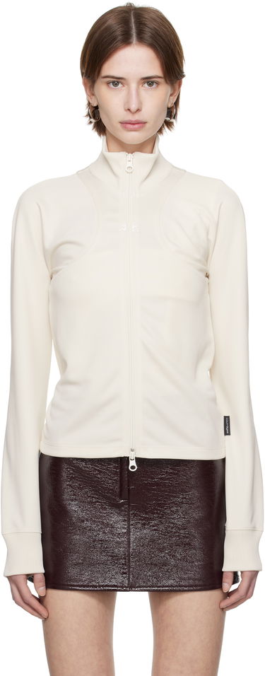Sweater Courrèges Courrèges Scuba Interlock Track Jacket Hvid | 125JVE110JS0091, 0