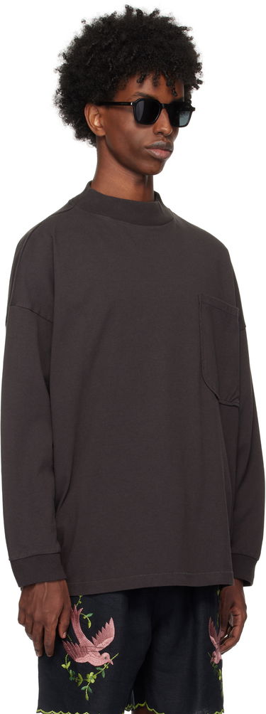 Sweater Bode Bode Barry Mockneck T-Shirt Brun | MRF24CS027, 1