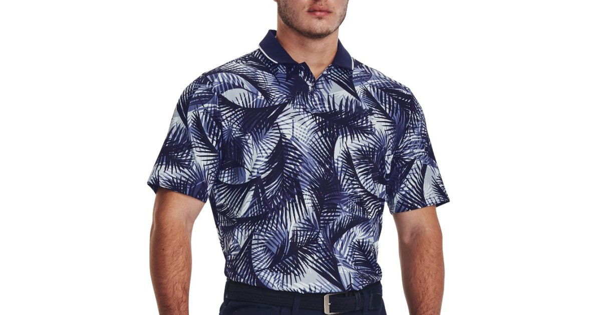 Polo skjorte Under Armour Iso-Chill Graphic Palm Polo Shirt Flerfarvet | 1377367-410, 1