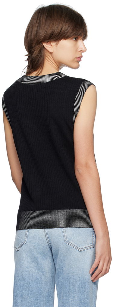 Sweater Feng Chen Wang Feng Chen Wang Floral Sleeveless Vest Sort | FUS15KT07, 2