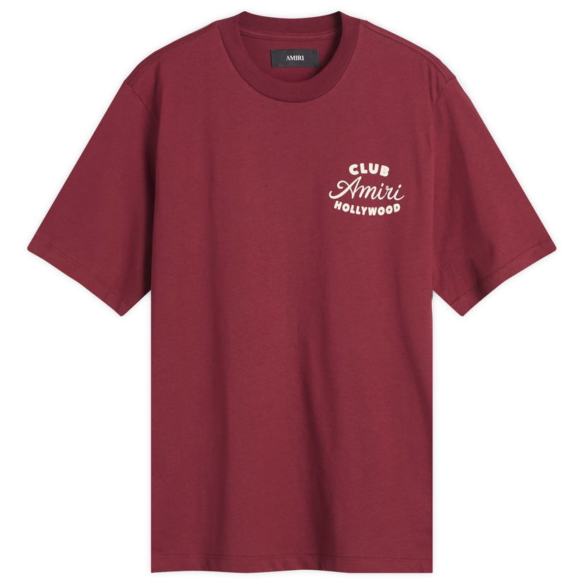 T-shirt AMIRI Amiri Club T-Shirt, Size Large Bourgogne | AMJYTE1254-WN