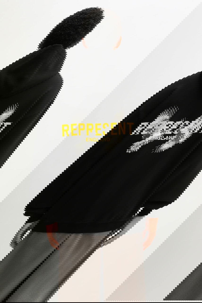 Sweatshirt Represent Clo Graphic Cotton Hoodie LEGACY FALCONS Sort | MLM100734, 0
