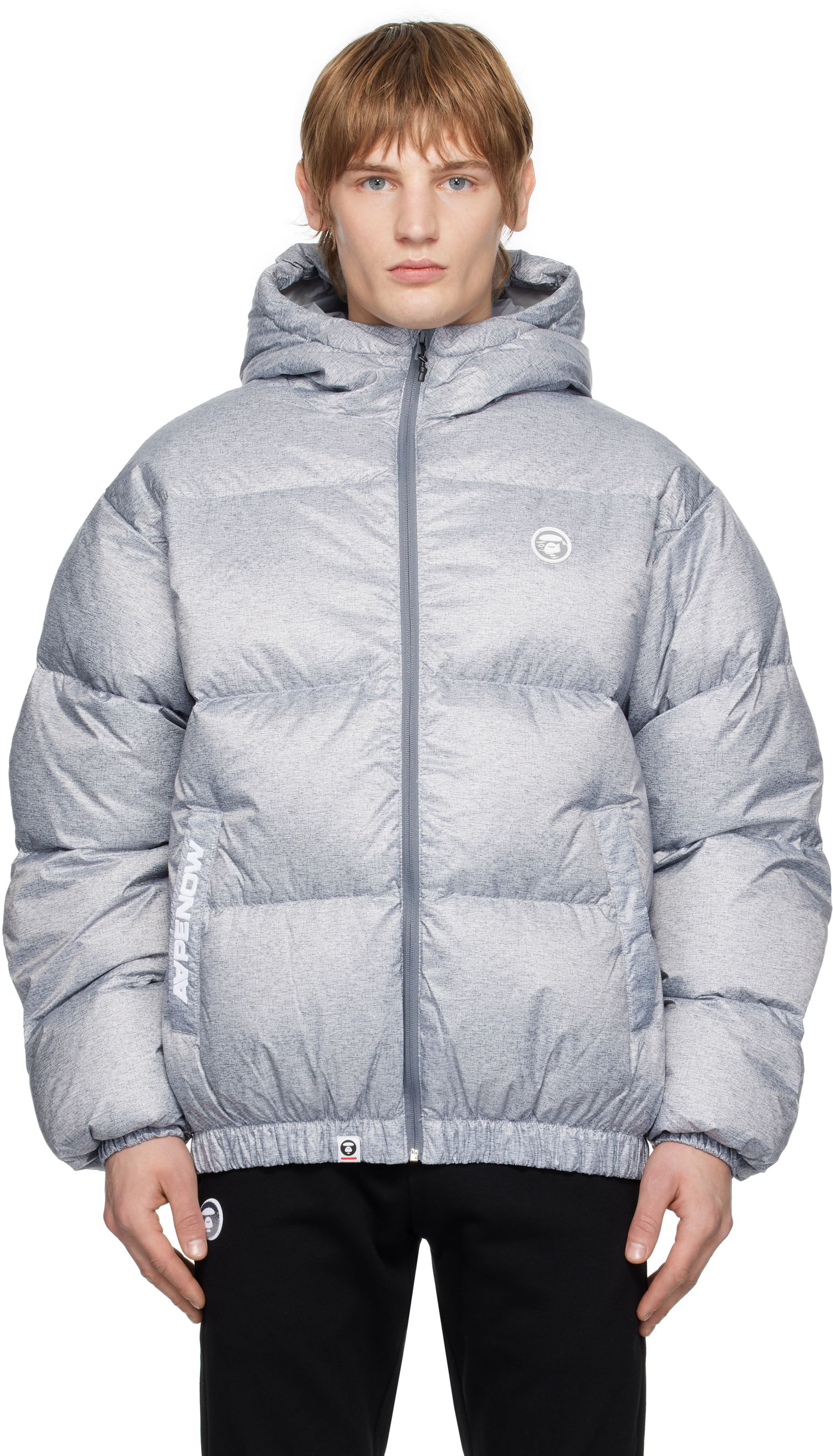 Puffer jakke AAPE by A Bathing Ape AAPE by A Bathing Ape 'AAPE NOW' Down Jacket Grå | AAPDNM7654XANGY2, 0