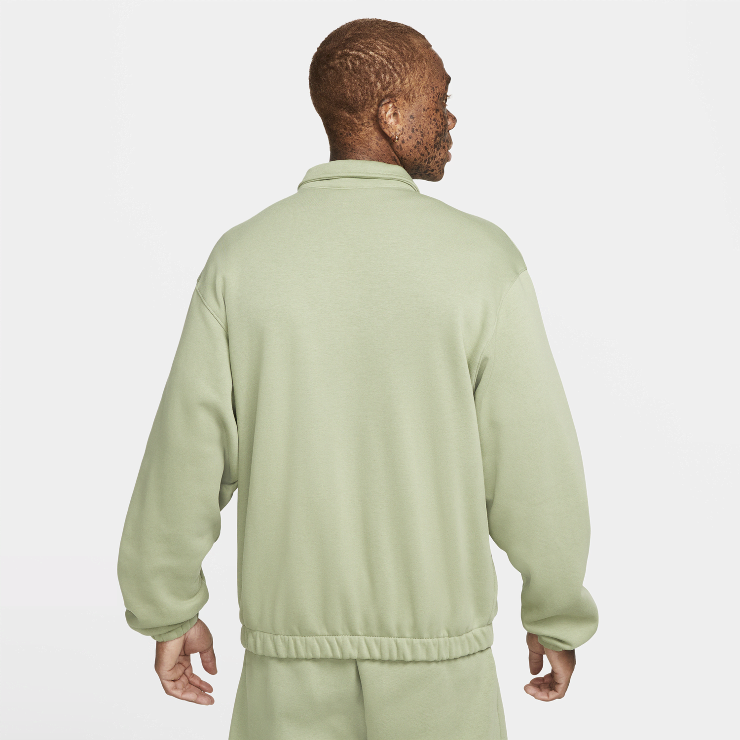 Jakke Nike Club Fleece Harrington Jacket Grøn | DX0539-386, 1