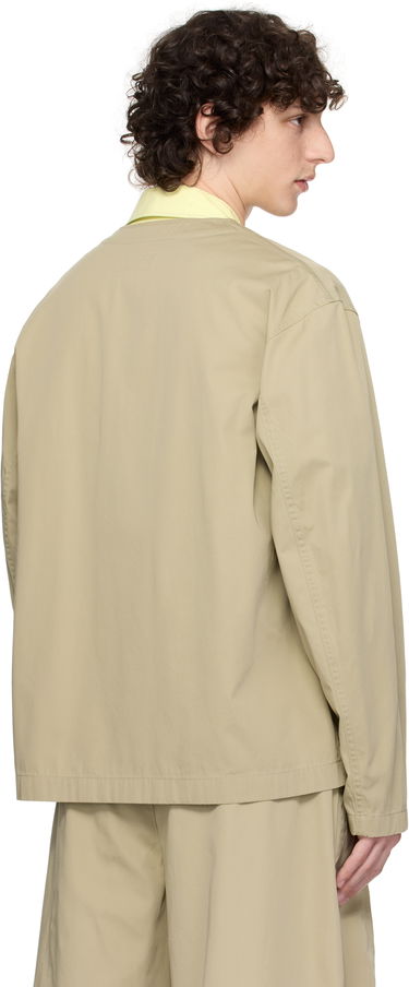 Skjorte LEMAIRE Lemaire Collarless Overshirt Beige | OV1011 LF1352, 2