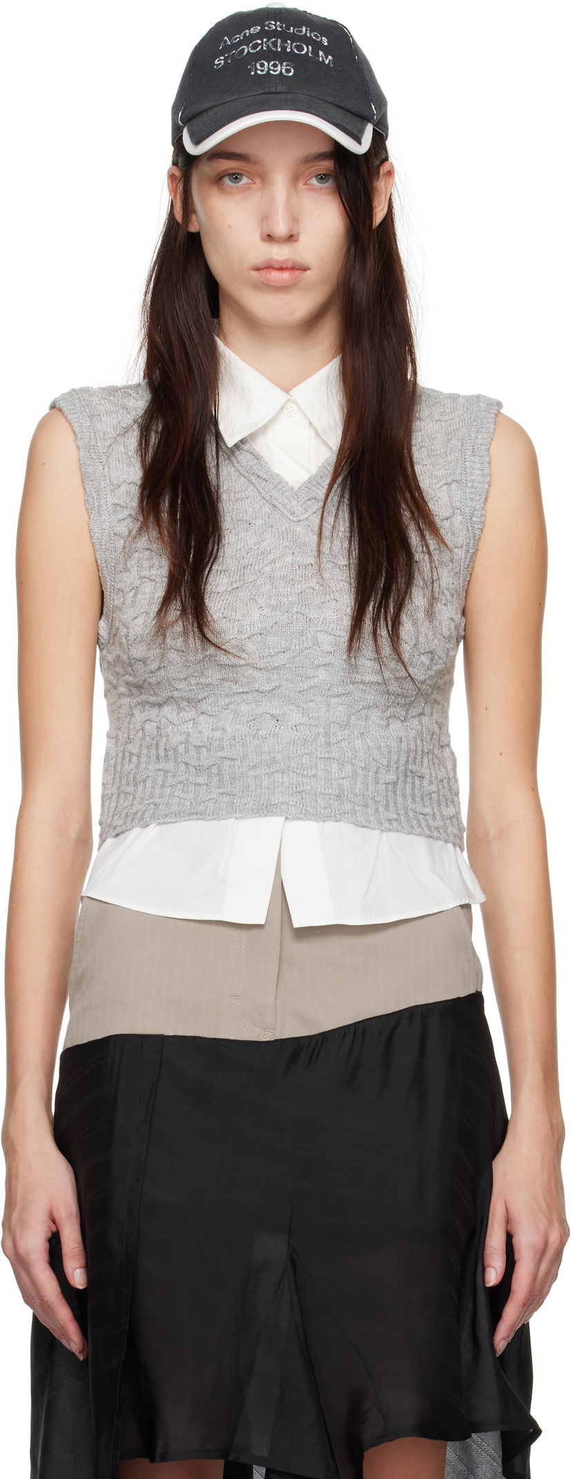 Sweater Acne Studios Layered Vest Grå | A60539-
