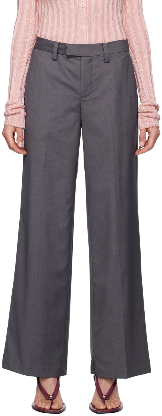 Bukser GUIZIO Guizio Athalia Wide-Leg Trousers Grå | P24205W103