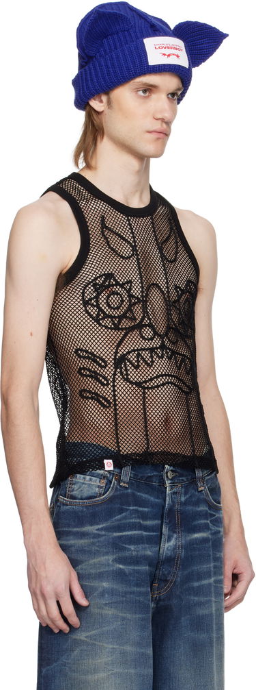 Tanktop Charles Jeffrey Loverboy Charles Jeffrey LOVERBOY Graphic Net Tank Top Blå | 54080301, 1