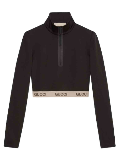 Crop top Gucci The North Face x Cropped Top Black Sort | 672399 XJDS6 1082