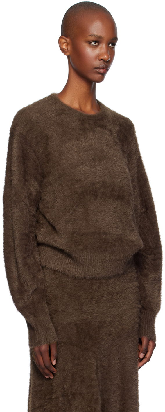 Sweater Helmut Lang Helmut Lang Eyelash Apex Women's Sweater Brun | O06HW707, 1