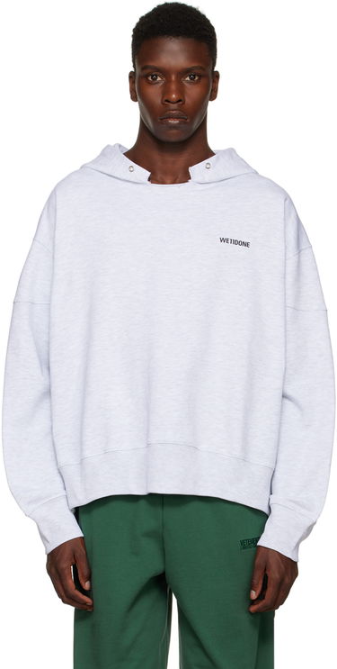 Sweatshirt We11done We11done Raw Edge Hoodie Grå | WD-TH3-22-867-U-GY, 0