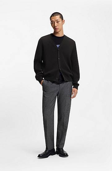 Sweater BOSS Cotton cardigan with knitted structure Sort | 50551509, 1