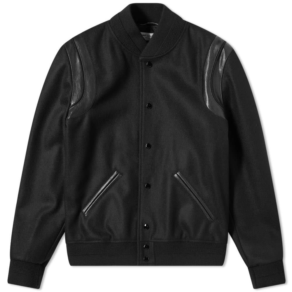 Bomberjakke Saint Laurent Light Wool Teddy Jacket Sort | 354718-Y197Q-1000, 0
