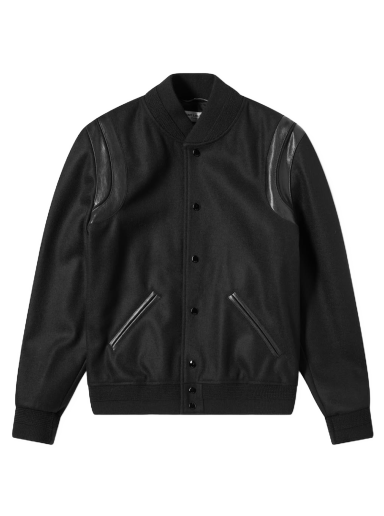 Bomberjakke Saint Laurent Light Wool Teddy Jacket Sort | 354718-Y197Q-1000